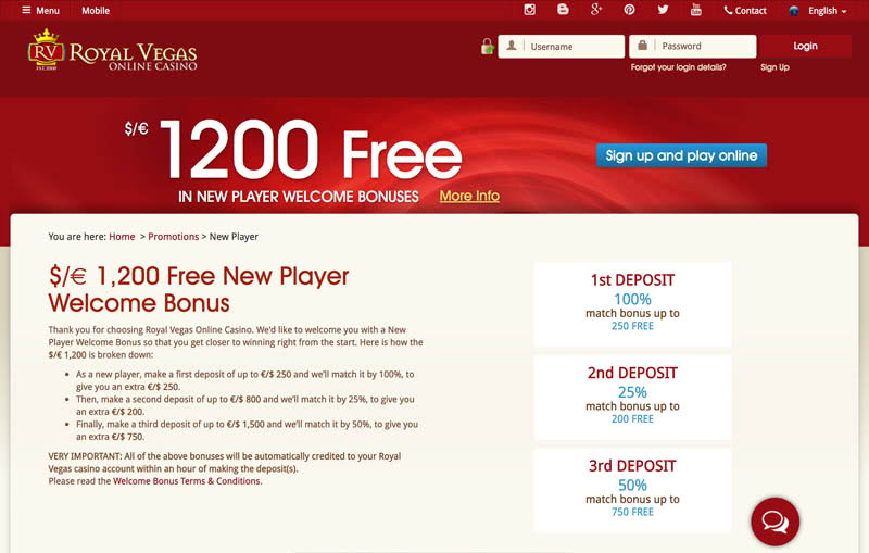 Royal Vegas loyalty